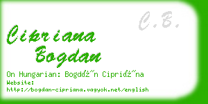 cipriana bogdan business card